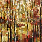 Woods Canvas Paintings - Pathway Through the Woods